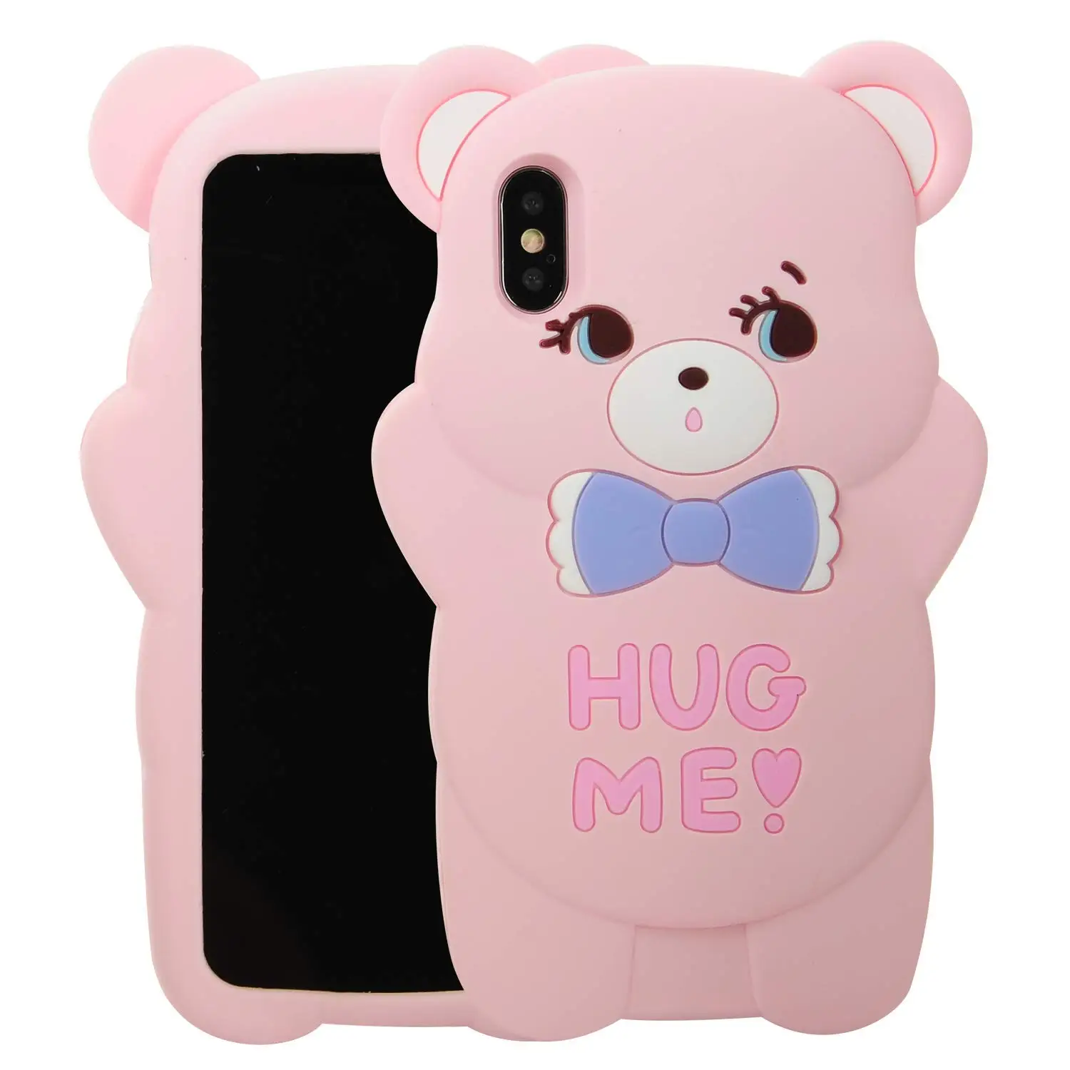 

For iPhone X Xs Max XR 6 6s 7 8 6 Plus For Samsung J4 J6 J8 Plus Case Hug Me Bear Soft Silicone Phone Cases