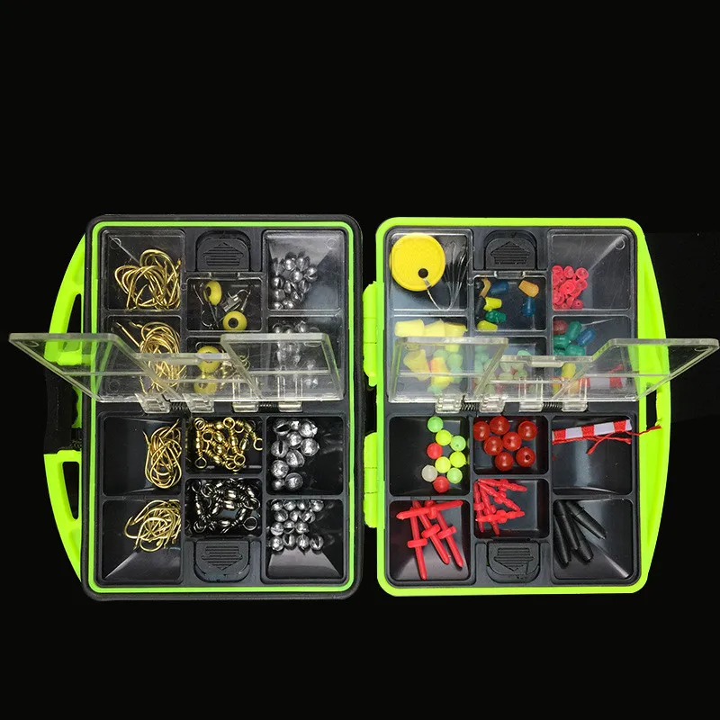 

Guaranteed 100% plastic fishing tackle box, including various types of fishing gear fishing accessory kit combination