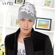 YIFEI унисекс хлопковые теплые зимние шапки для женщин хип хоп мужские шапки с капюшоном Новые весенне-осенние модные шапки бэги с буквами