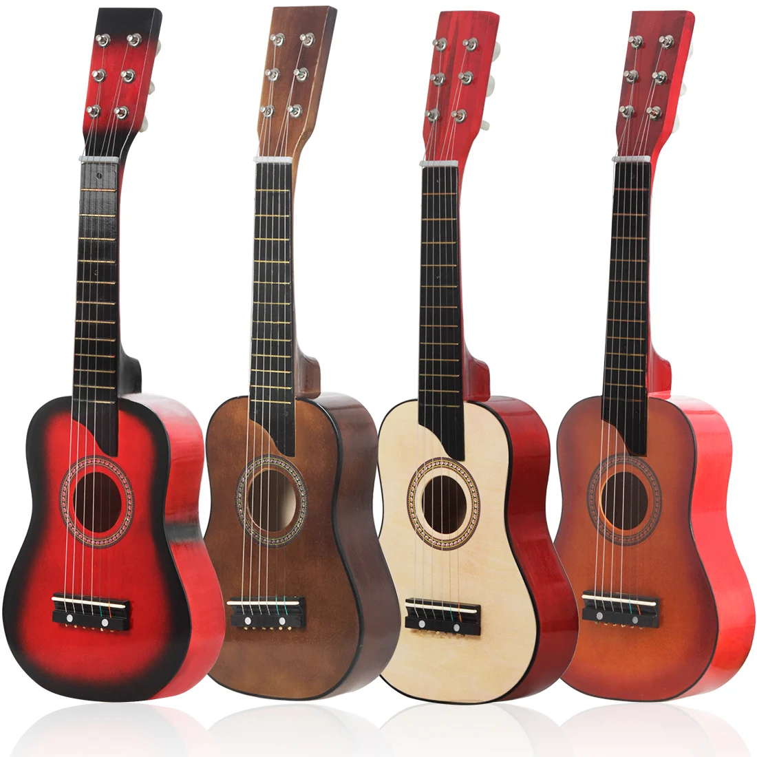 Ceny 25 Cal gitara akustyczna Basswood z torbą wybierz struny dla dzieci i początkujących 4 kolory opcjonalnie