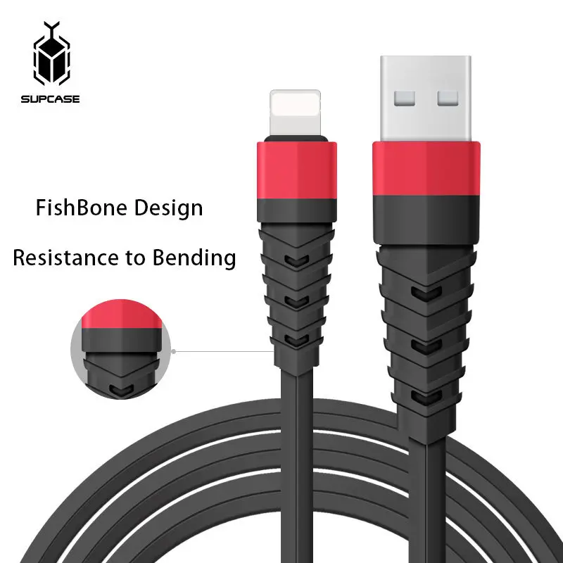 Supcase Telefon Usb Kabel Für Iphone X Xs/xr/xs Max/8/7/6/ Plus/5 S 2.4a Schnelle Lade Fishbone Daten Kabel Ladegerät 1,88 M Für Ipod Online Shop Handys & Telekommunikation Handy Kabel