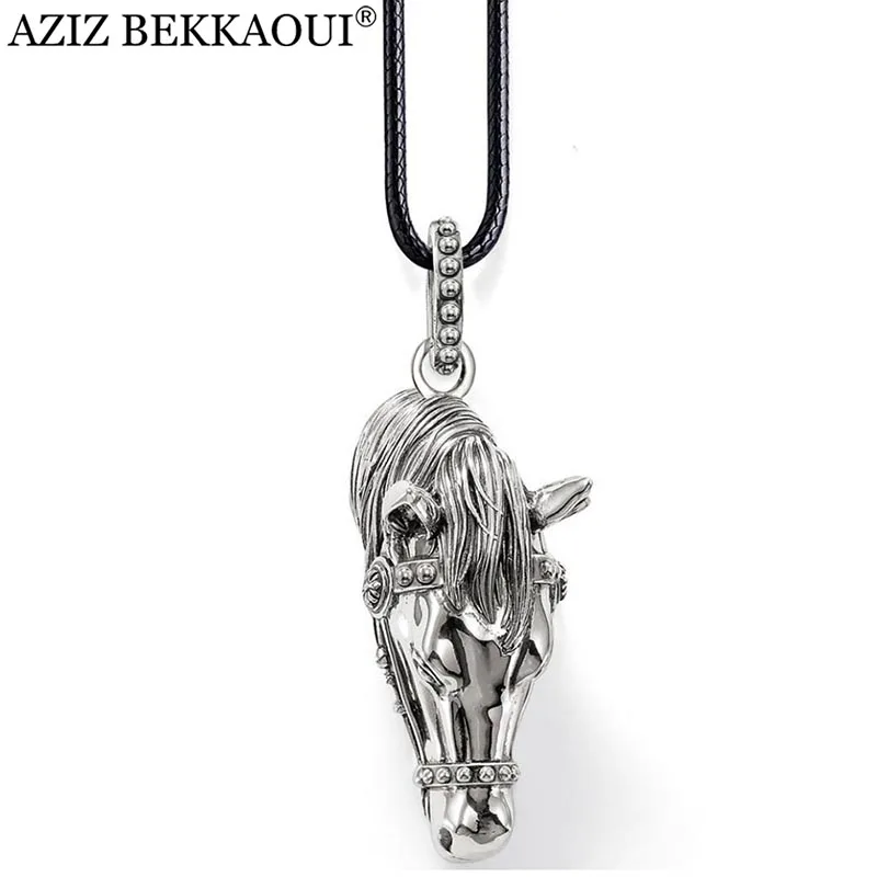 Horse pendants men necklace famous brand vintage men jewelry diy