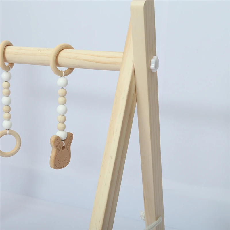  Wooden Baby Activity Gym Frame With Mobiles Nordic Newborns Baby Kids Room Decor Early Education To