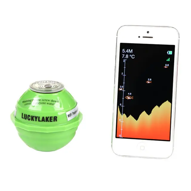 Best price at $107 Cheap Free Shipping!Lucky FF916 Sonar Wireless WIFI Fish Finder 50M/130ft Sea Fish Detect Finder For IOS Iphone Android