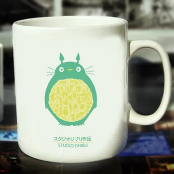 

New Totoro Ceramic Coffee Mug White Color Or Color Changed Cup Stand At Attention---Loveful