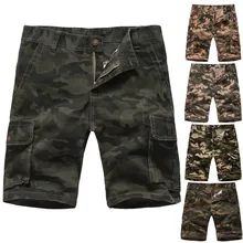 Новые шорты мужские модные камуфляжные кнопки-комбинезоны с карманами ветрозащитные шорты одежда шорты мужские Pantalones Cortos