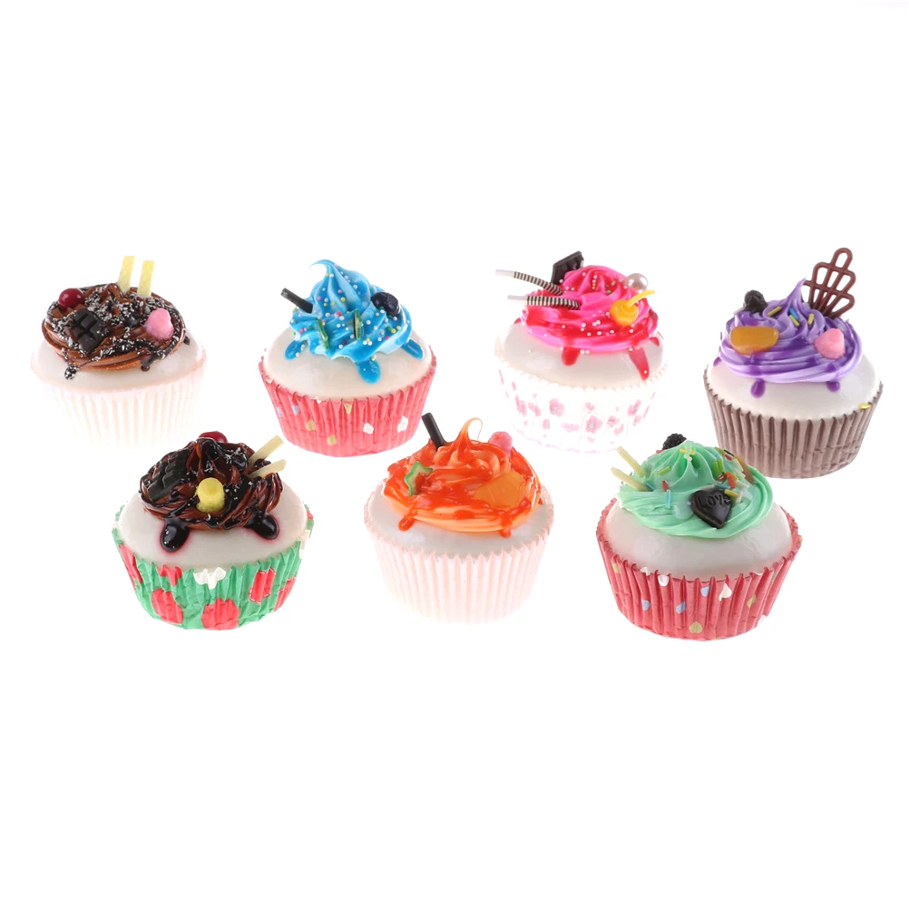 1pcs Kawaii Simulation Artificial Cake Ice Cream Miniature Dollhouse Kitchen Toys Home Decoration Accessories Decor Craft Toys