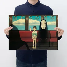 El Anime japonés Miyazaki Chihiro No cara de hombre y carteles Vintage 2020 nuevo Spirited Away, sin rostro hombre juguete decoración de la fiesta