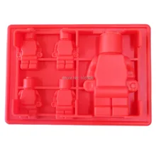 «Сделай сам» 5x робот силиконовая форма для льда инструменты для мороженого кубика льда емкости для мороженого Форма для пирога штамповый Шоколад формы для выпечки