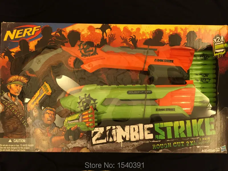 nerf zombie strike rough cut 2 pack