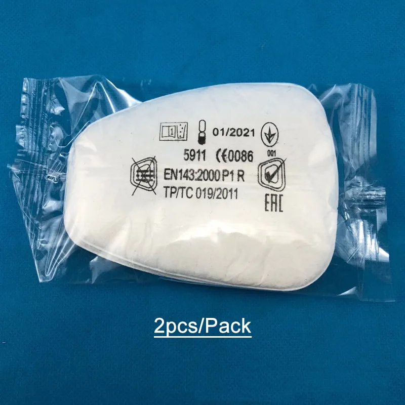 

5-10Pairs 5911 Particles Filter Cotton Filters P1R Protection Replaceable For 6000/7500 Gas Dust Mask Accessories