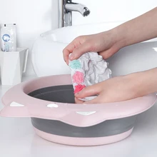 Пластиковая Складная раковина для мытья складной ковшик для путешествий портативная раковина складной куб для кемпинга аксессуары для ванной комнаты