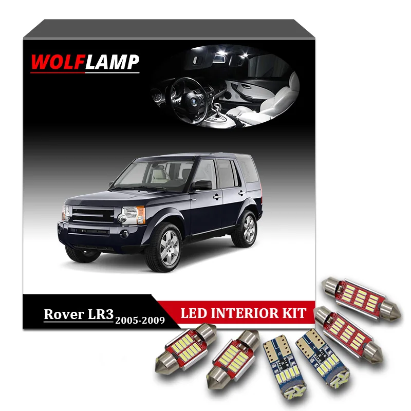 Wolflamp 14 шт. без ошибок белый светодиод светильник салона автомобиля s для 2005-2009 Land
