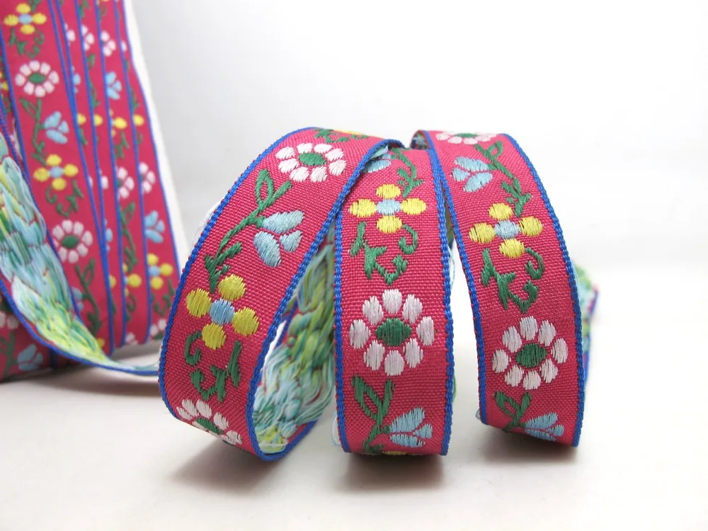 2 Yards 17mm Floral Embroidery Trim|Thick|Floral Pattern|Curtain Decoration|Sofa Supplies|Clothing | Дом и сад