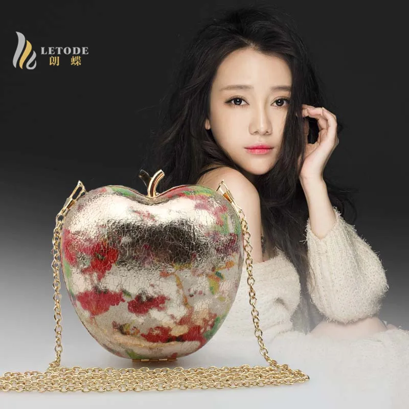 LETODE New Arrival Apple Shaped Bag Cute Funny Women Evening Bag Party