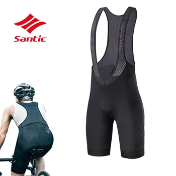 

Santic Cycling Bike Bib Shorts Men Shorts 3D Pad Spandex Padded Downhill Road Mountain Bicycle Bike Shorts Culotte