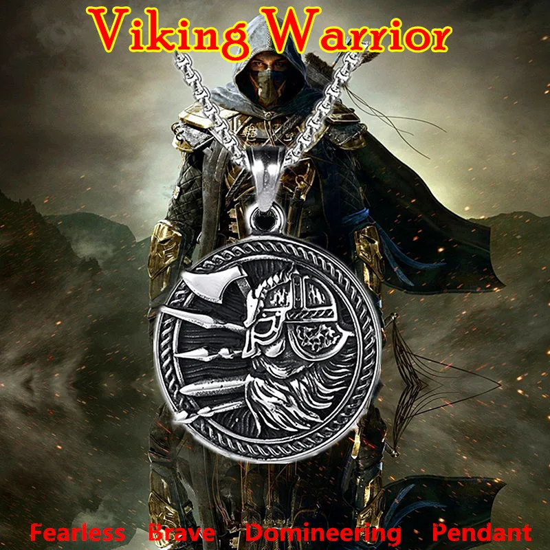 Подвеска с символикой викингов Norse ожерелье из нержавеющей стали для мужчин и