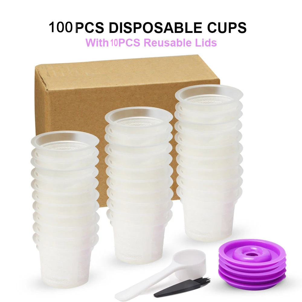 100pcs Non woven Fabrics K Cups 10pcs Reusable Lids Disposable K Cups