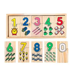 Детские математические игрушки Деревянные Детские Обучающие логарифмический пазл доска цифровые развивающие игрушки-пазлы подарки
