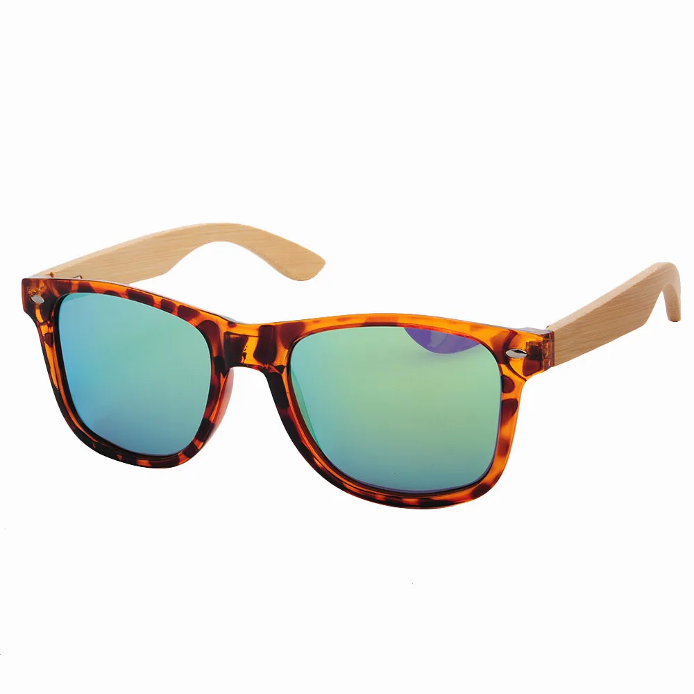 Женские солнцезащитные очки в деревянной оправе пластиковые бамбуковые очки винтажные Lumia деревянные солнцезащитные очки LS5003 - Цвет линз: C19