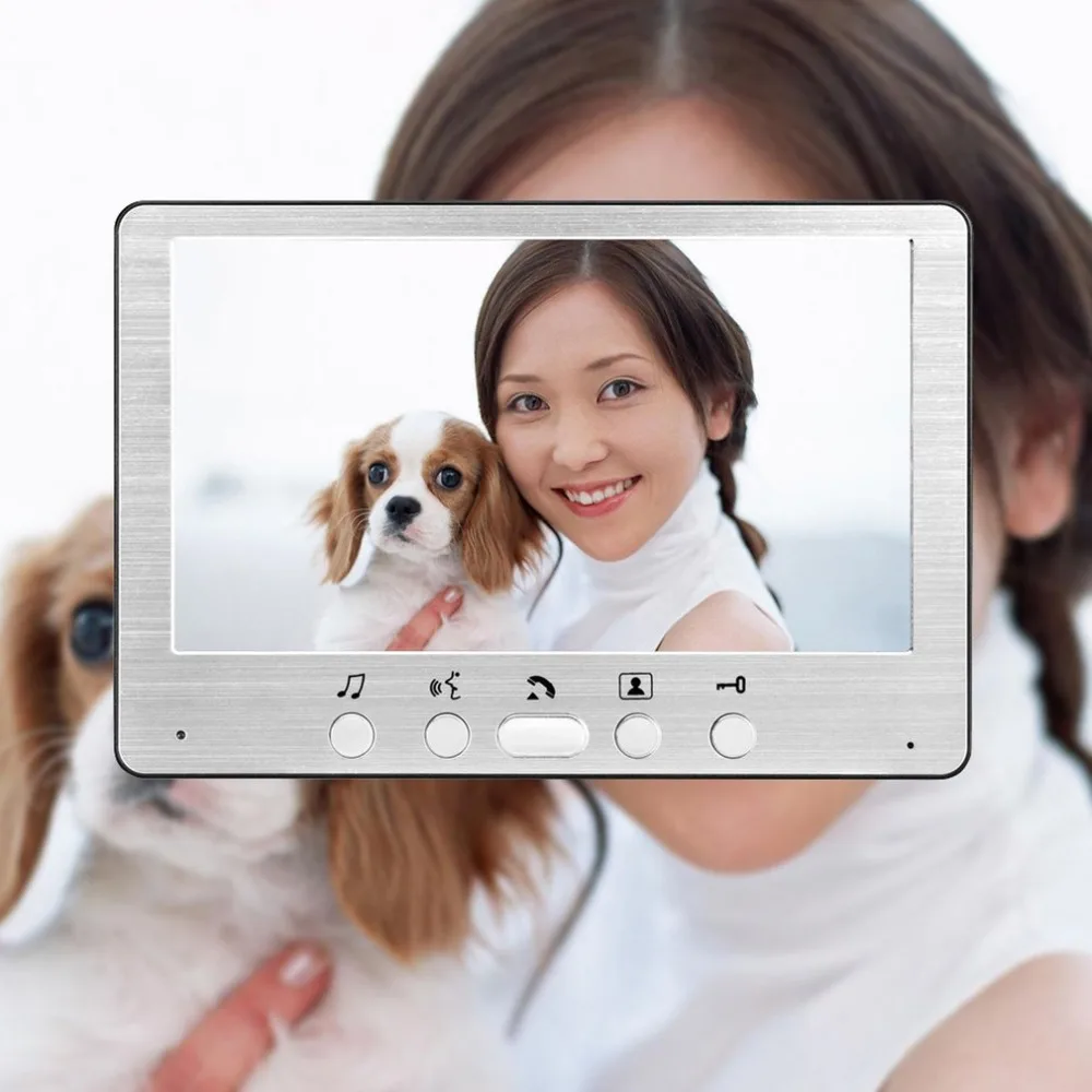 

Visual Camera Doorbell High Definition LCD Screen Intercom Home Smart Wired Doorbell Night Version Waterproof Camera Doorbell