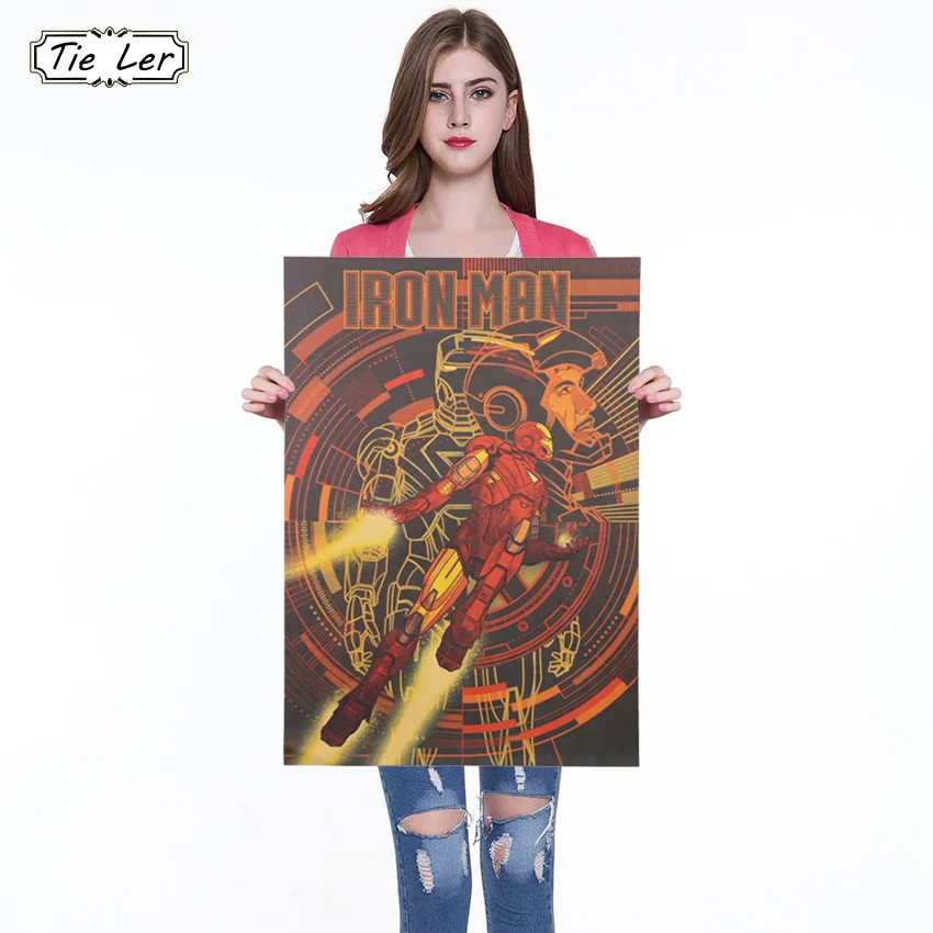 

Marvel Hero Iron Man Vintage Kraft Paper PosterHigh Quality Print Painting Poster Home Decor Wall Decoration Painting 51X35.5cm