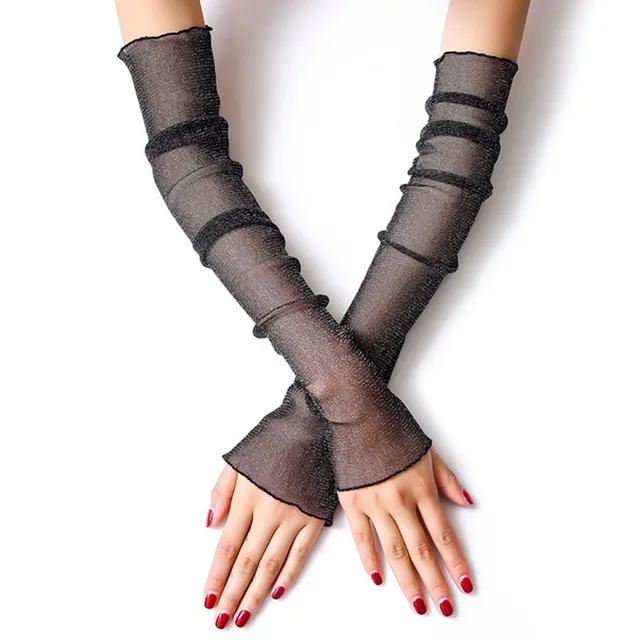 Women Summer Arm Sleeves To Cover Lace Upper Arm Sun Protection UV Arm