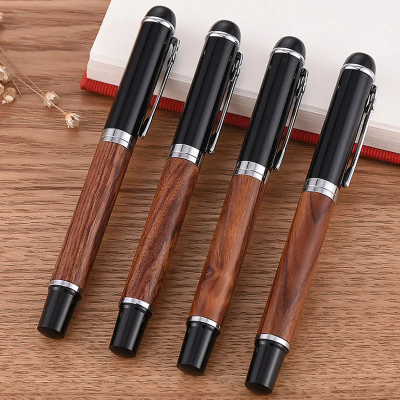 

Solid wood African rosewood sign pen Redwood pen business office gift pen school student writing stationery meeting mahogany pen