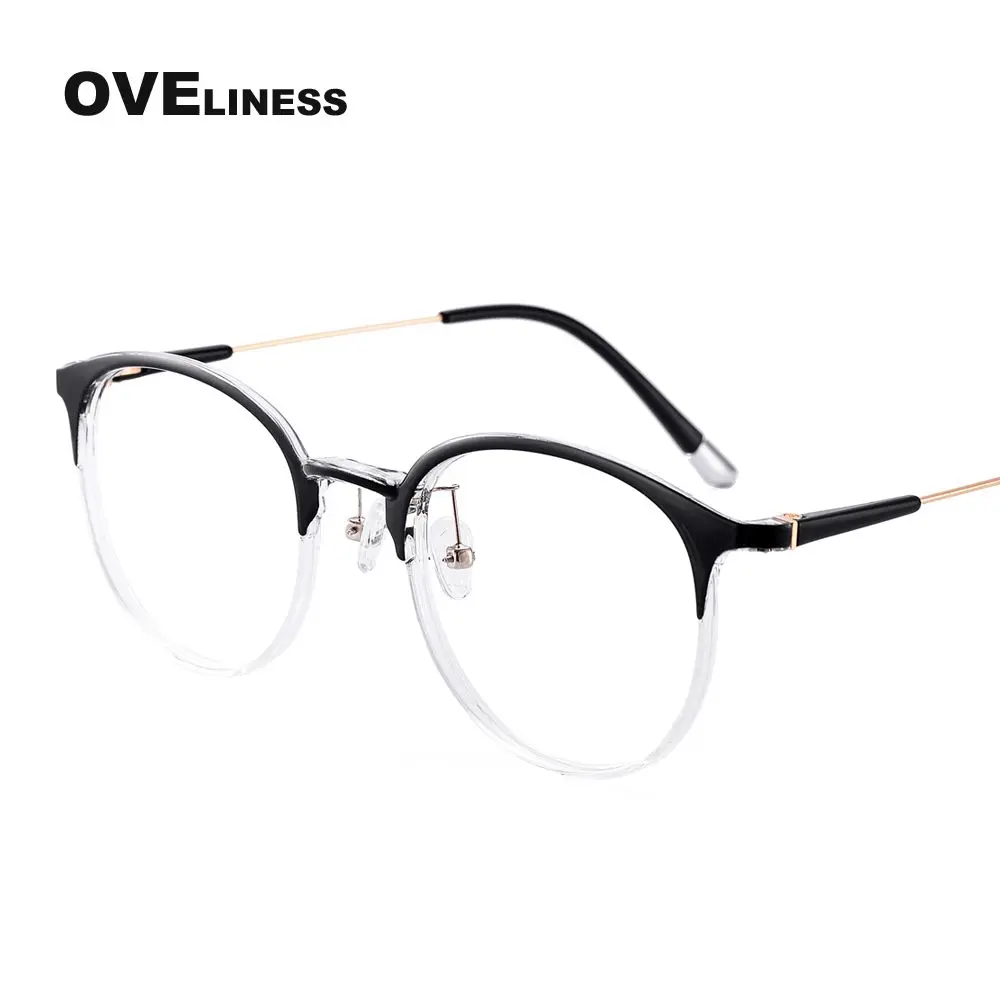Ультра-светильник, оправы для очков по рецепту, женские брендовые дизайнерские круглые очки, полная оптическая оправа, очки для близорукости, Новинка - Цвет оправы: C3