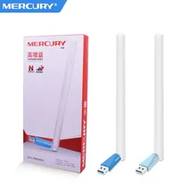 Mercury Внешний USB WiFi адаптер 150 Мбит/с беспроводная сетевая карта 5dbi Антенна ПК Wi-Fi приемник 802.11n для Windows XP/7/8/8,1/10