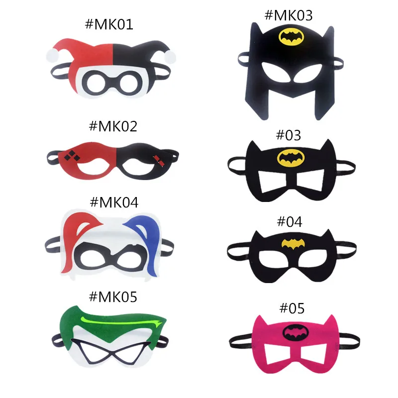 Mask Harley Quinn Joker DC Super Hero Batman Mask Kids Gift Costume Star Wars Xmas Avengers DIY Masquerade Eye Mask Cosplay DIY