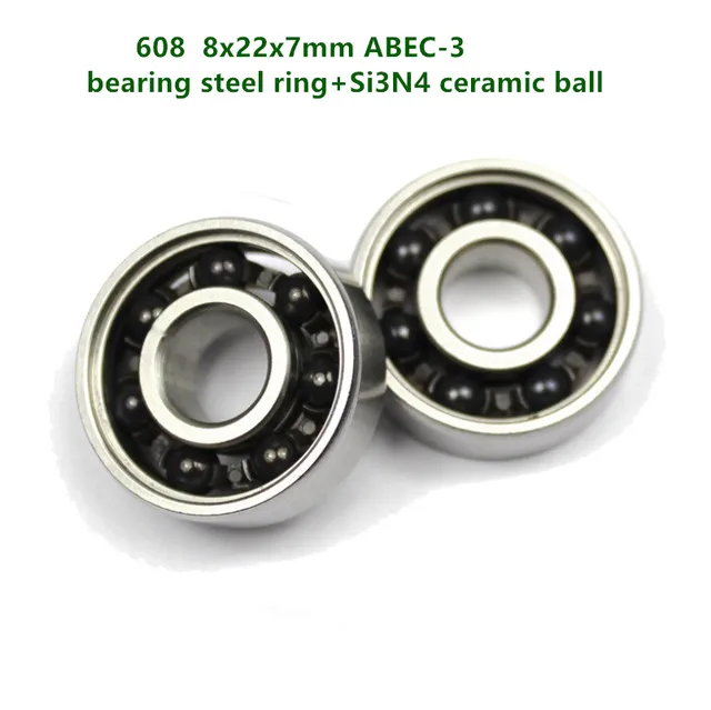 US $55.00 50pcs100pcs 608 Steel hybrid ZrO2 Si3N4 ceramic ball bearing 8227 mm Finger spinner roller skati