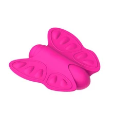 New Secret Mini Silicone Butterfly Massager Vibrator Female Adult Sex Toy Waterproof Vibration Portable Pink Vibrator