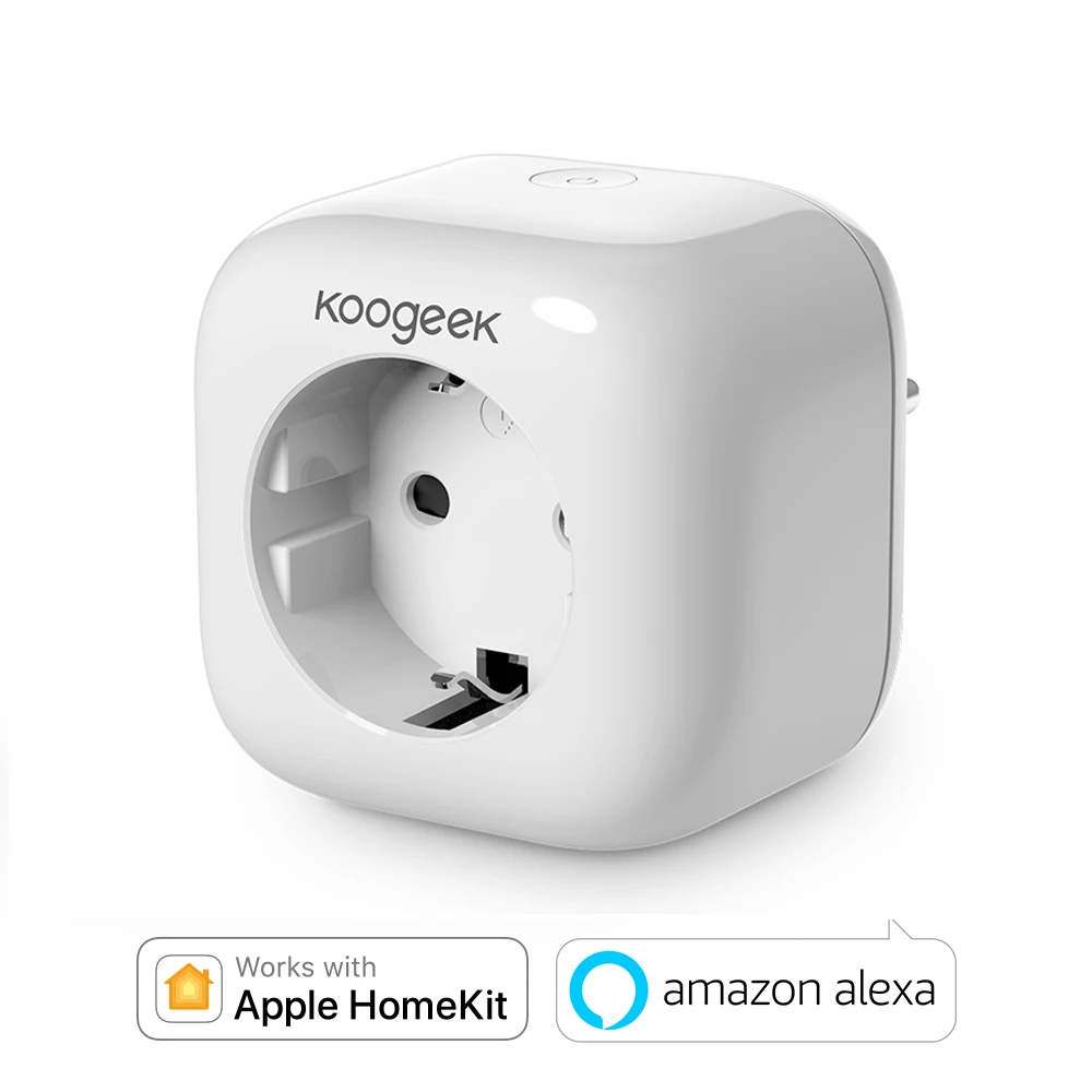 Koogeek 2 шт./лот умная розетка Wi-Fi разъем для HomeKit Alexa Google Assistant Siri управление Умный дом Разъем питания энергии монитор