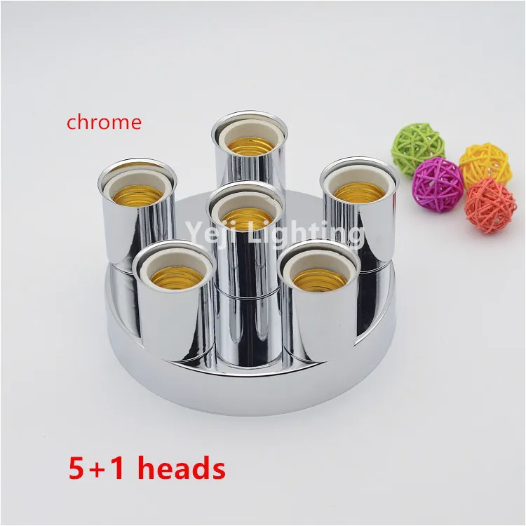 Хромированная Потолочная пластина с несколькими лампами держатель для стены лампа для бара или кафе магазин одежды кабинет люстра освещение аксессуары diy