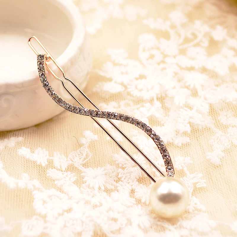 1pc Vintage New Hairpin Brides Rhinestone Barrette Tiara For Women Hair