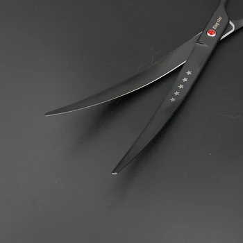 

9 inches Professional Premium Sharp Edge Dog PET GROOMING SCISSORS SHEARS Curved scissors PFM technology Black +kit K323