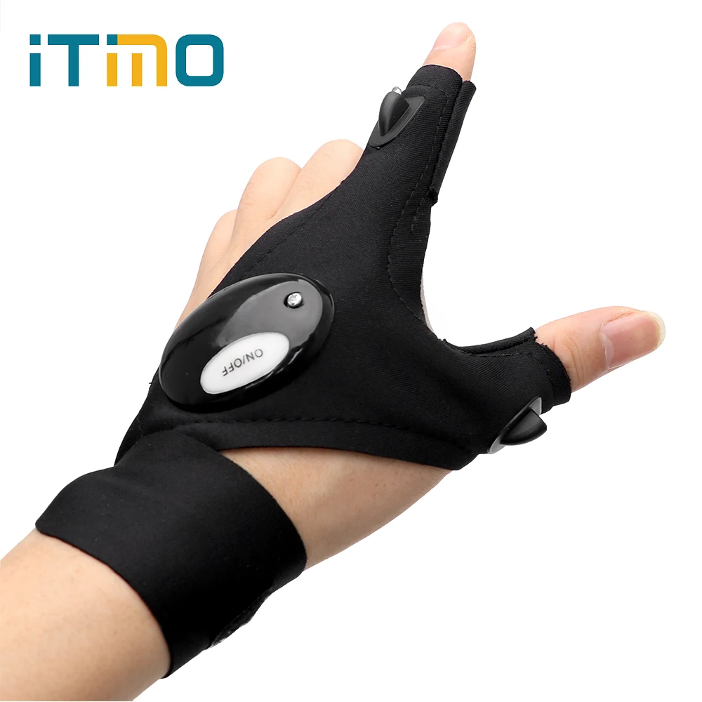 ITimo 1 Piece Finger Light LED Glove Flashlight Torch Novelty Lighting Mini Portable Light for Camping Hiking Fishing Repairing ITimo 1 Piece Finger Light LED Glove Flashlight Torch Novelty Lighting Mini Portable Light for Camping Hiking Fishing Repairing
