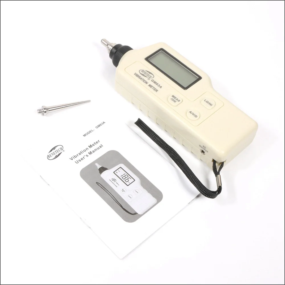 BENETECH Vibration Analyzer Digital Vibration Meter Device Probe Analizador De Vibraciones Handheld Professional Vibrator Tester 2