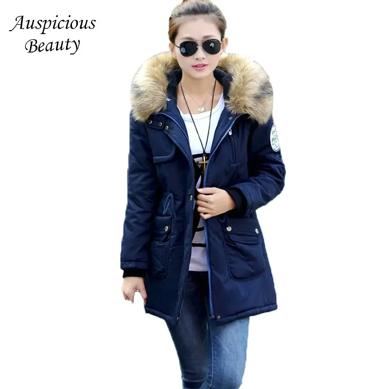 2018 Women Winter Coat Wadded Jacket Medium Long Plus Size