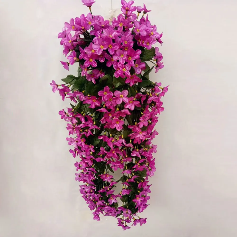 Шелк ткань Моделирование Фиолетовый цветок орхидеи лоза балкон офисные модные европейские украшения для свадебной вечеринки украшения Настенный декор