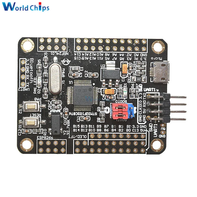 Мини STM32F103C8T6 Система ARM макетная плата STM32 51 модуль основной платы wifi ESP8266 NRF24L01 интерфейс с кабелем