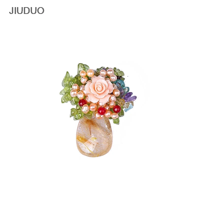 

Retro amber handmade brooch for women Natural pearls women's brooches flower with free shipping Handmade Crystal Pearl Jewelry