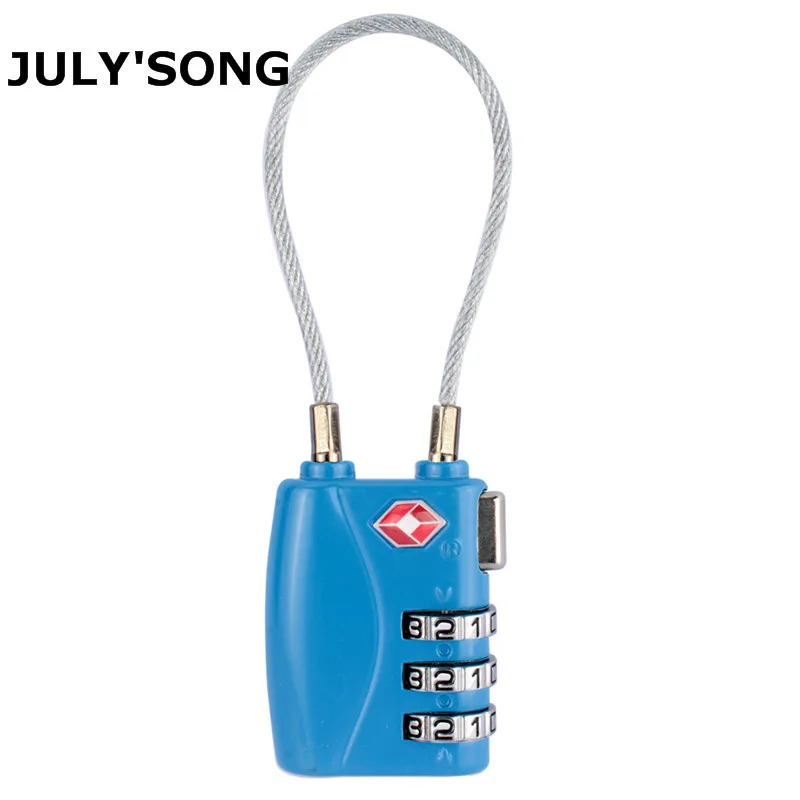 JULY'S SONG TSA Resettable 3 Digit Combination Lock Safe Password Lock For Luggage And Customs Strong Anti-theft Code Locks JULY'S SONG TSA Resettable 3 Digit Combination Lock Safe Password Lock For Luggage And Customs Strong Anti-theft Code Locks