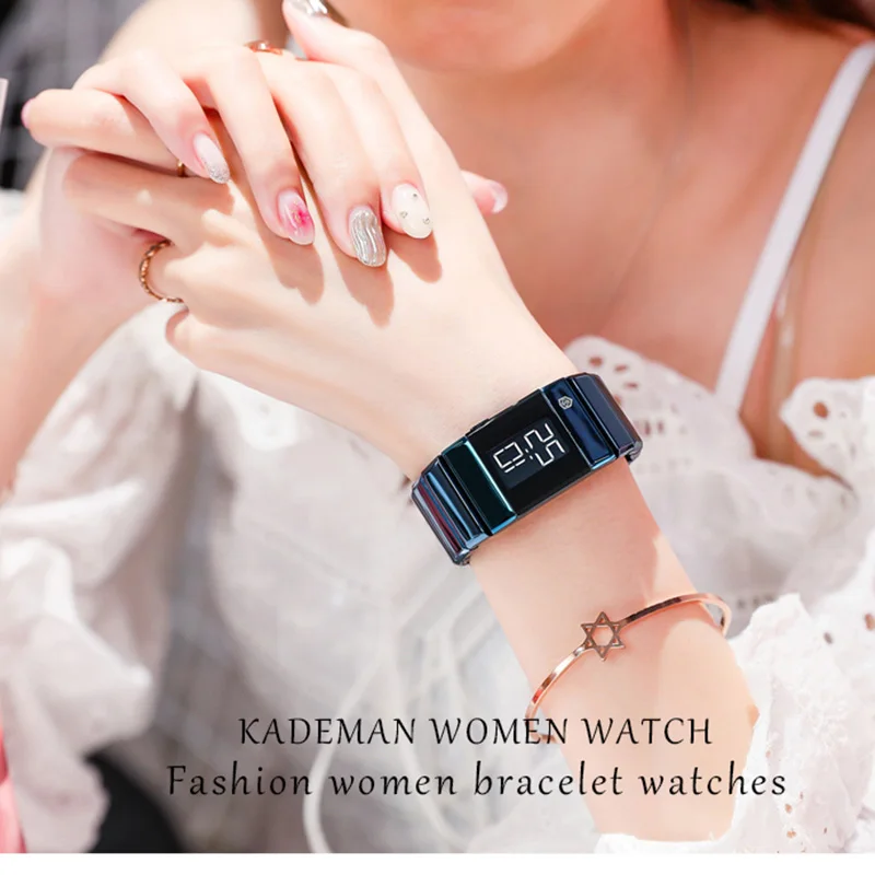 Женские часы с браслетом под платье, черные водонепроницаемые часы из нержавеющей стали, лучший бренд, роскошные Цифровые часы Reloj Mujer, женские часы для женщин