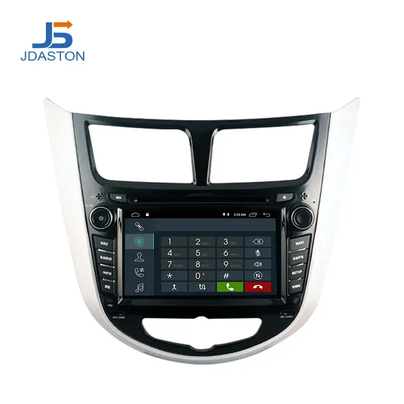 JDASTON Android 10 автомобильный dvd-плеер для hyundai Solaris Verna Accent Мультимедиа gps Navi 2 Din автомагнитола аудио стерео wifi RDS SD