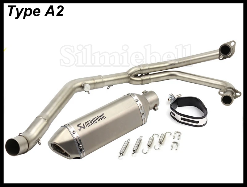 Без шнуровки MT03 Akrapovic мотоцикл глушитель Escape Moto полная система передний