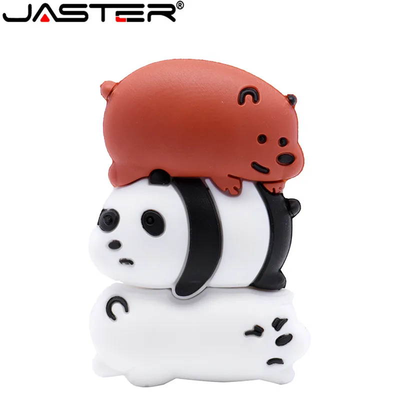 

JASTER New Fashion real capacity creative Silica gel U disk Cute bear USB 2.0 4GB 128GB 16GB 32GB 64GB 8GB USB flash drive