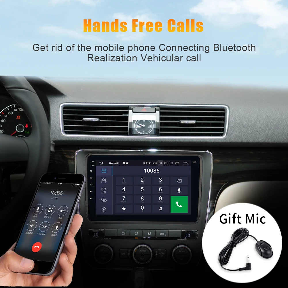 Flash Deal Android 9.0 Car 1 din Car Audio for Seat Leon  Transporter Auto Radio MP3 WIFI GPS Bluetooth 8" IPS Multi Touch Screen 2
