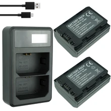 2x 2280mAh NP-FZ100 NPFZ100 NP FZ100 Battery + LCD Dual USB Charger for Sony NP-FZ100, BC-QZ1, Sony a9, a7R III, a7 III, ILCE-9 2pc 2280mah np fz100 np fz100 fz100 battery usb dual charger ac adapter for sony np fz100 battery sony a9 a7r iii a7 iii